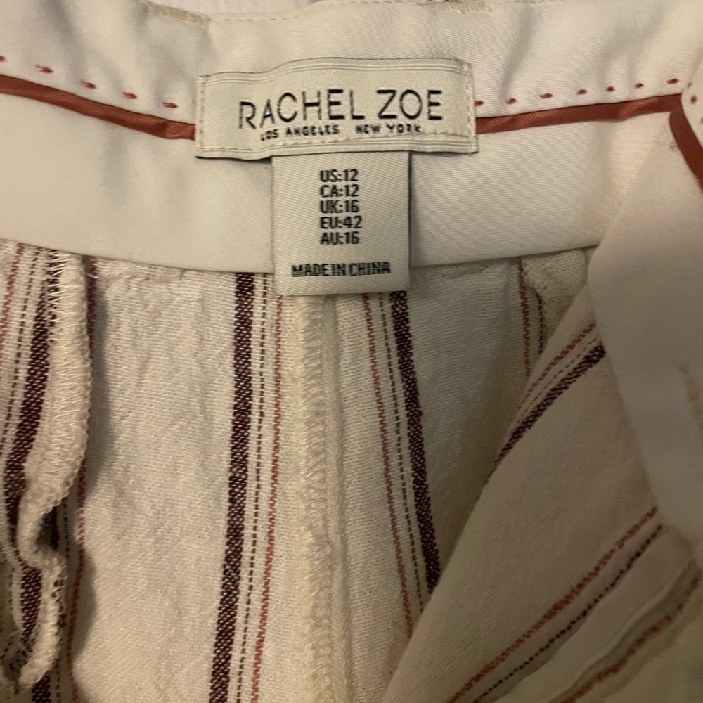 Rachel Zoe Cream and Brown Striped Chinos - Picture 2 of 3